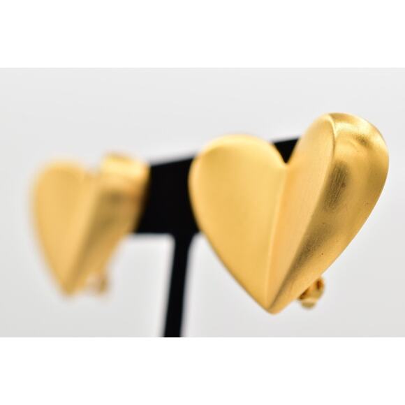 Givenchy Gold Heart Earrings - Picture 2 of 12